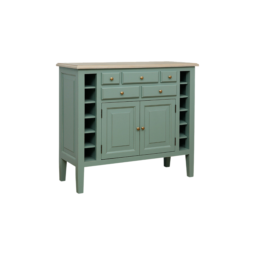 MARVIN - Sideboard L110 - Brocante mint and Whitened acacia