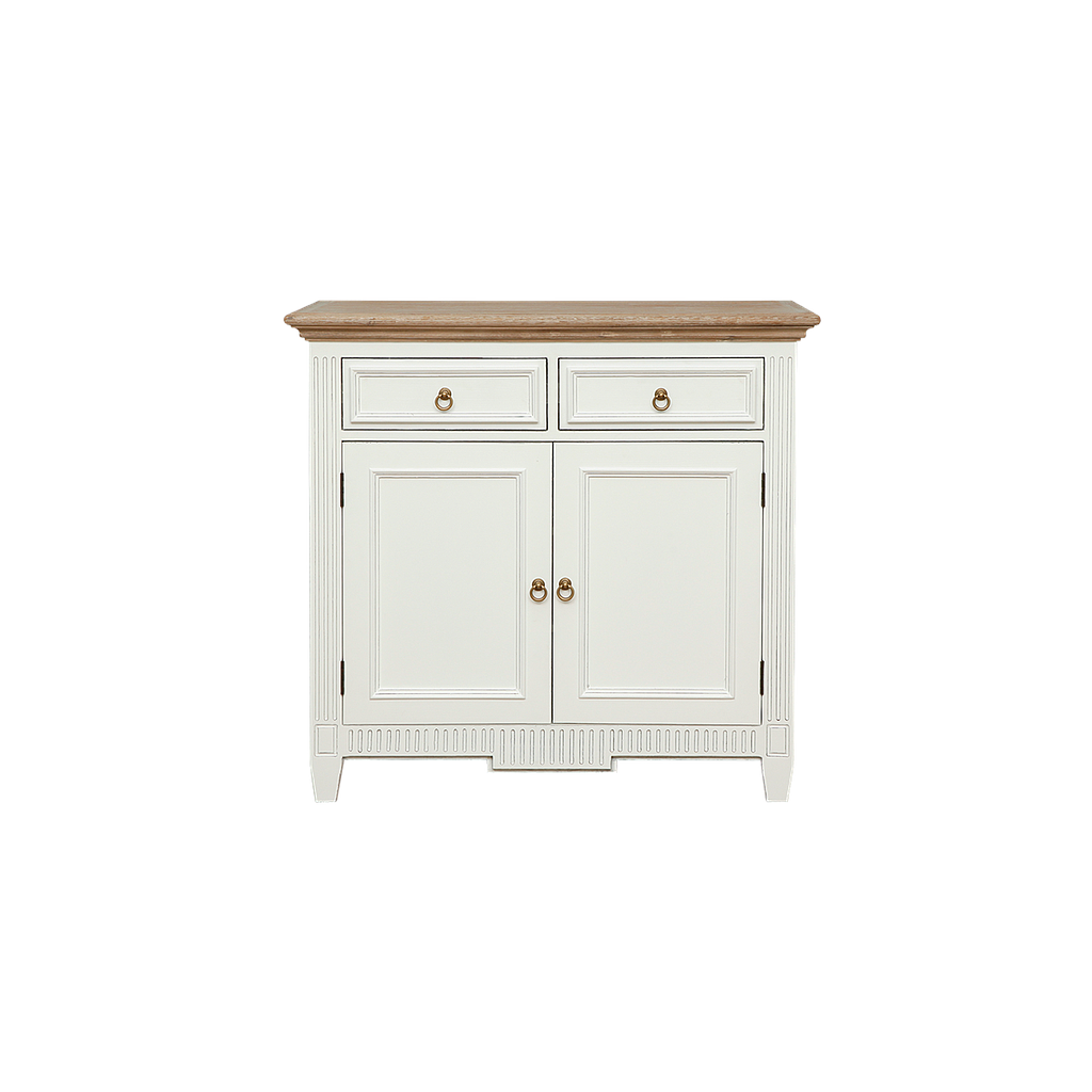 TOSCANE - Sideboard L100 - Brocante white and Toffee