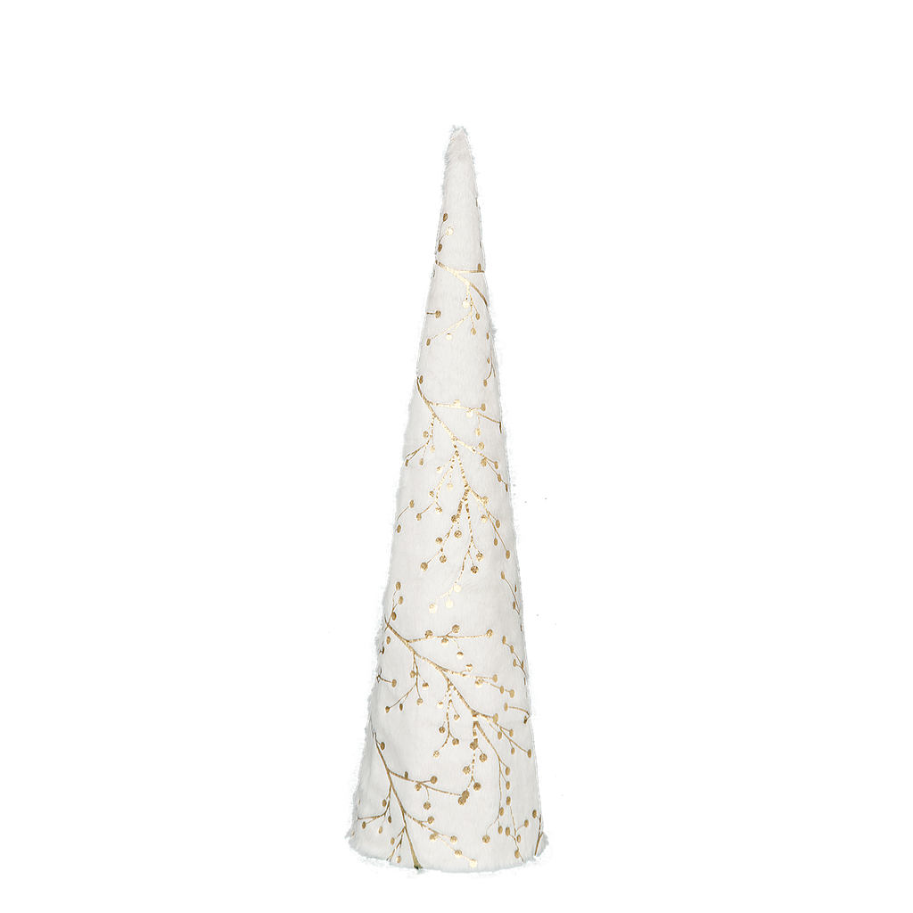LOHAN - Felt Xmas tree cone H60 - White