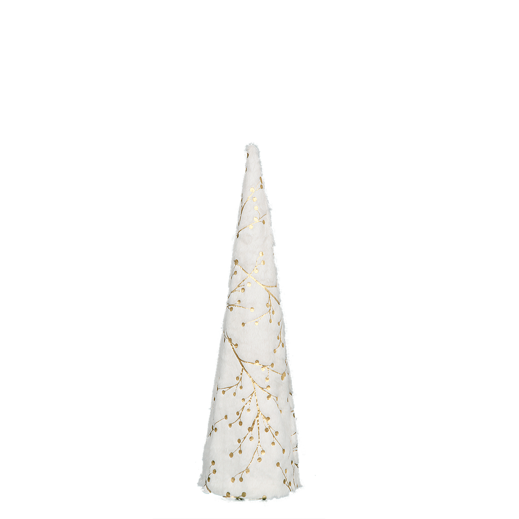 LOHAN - Felt Xmas tree cone H50 - White