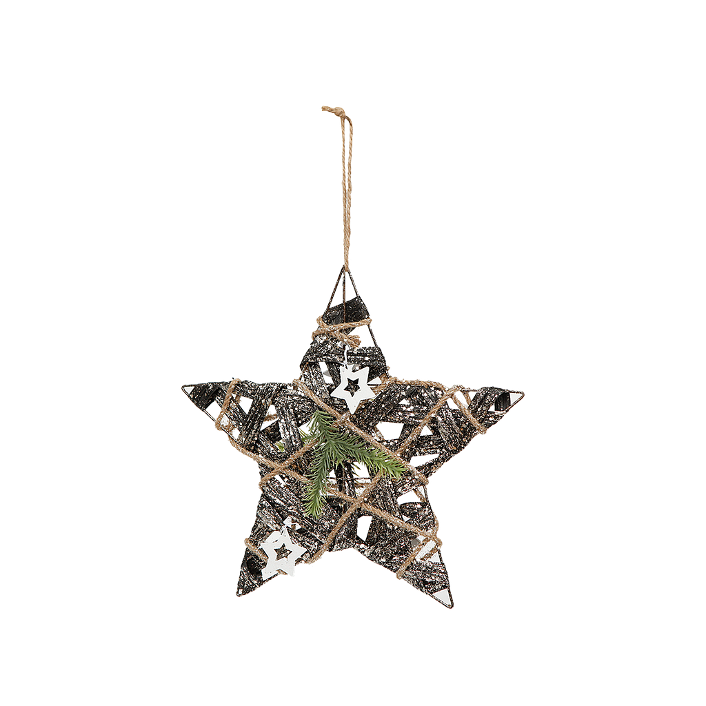 OKSANA - Hanging Xmas star 25 x 25 - Multicolor