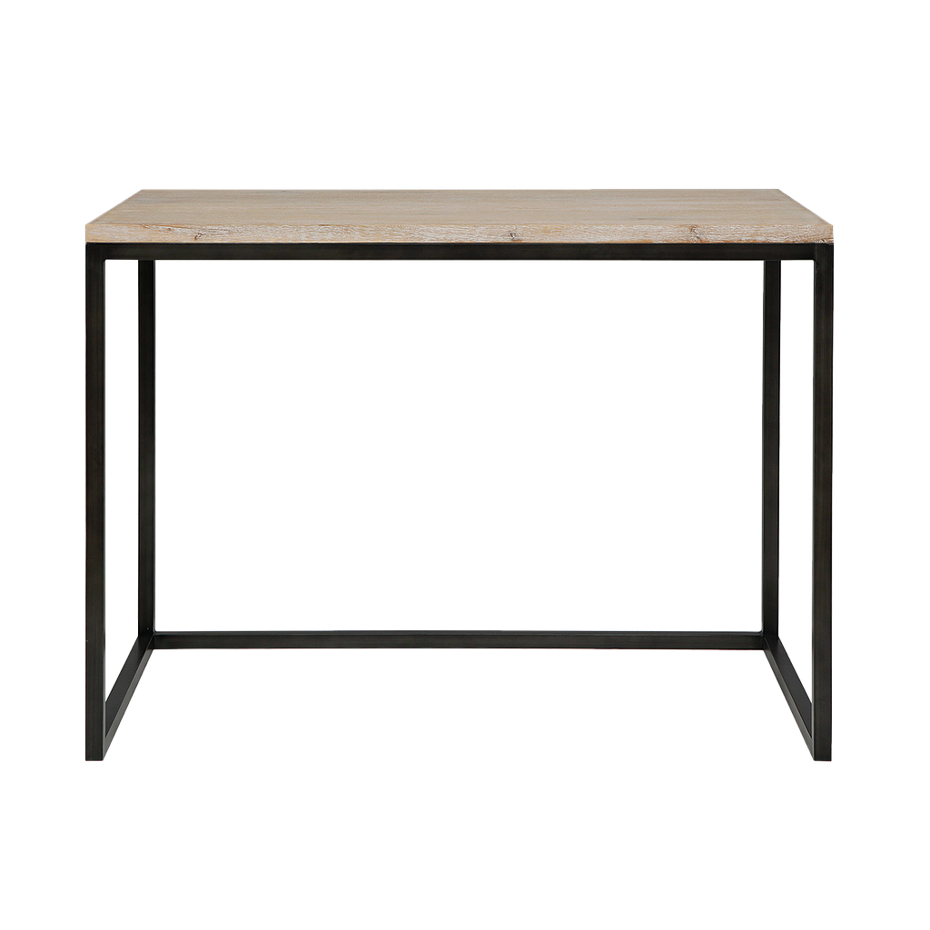 CELIAN - Desk L100 x W60 - Vintage anthracite and Whitened acacia