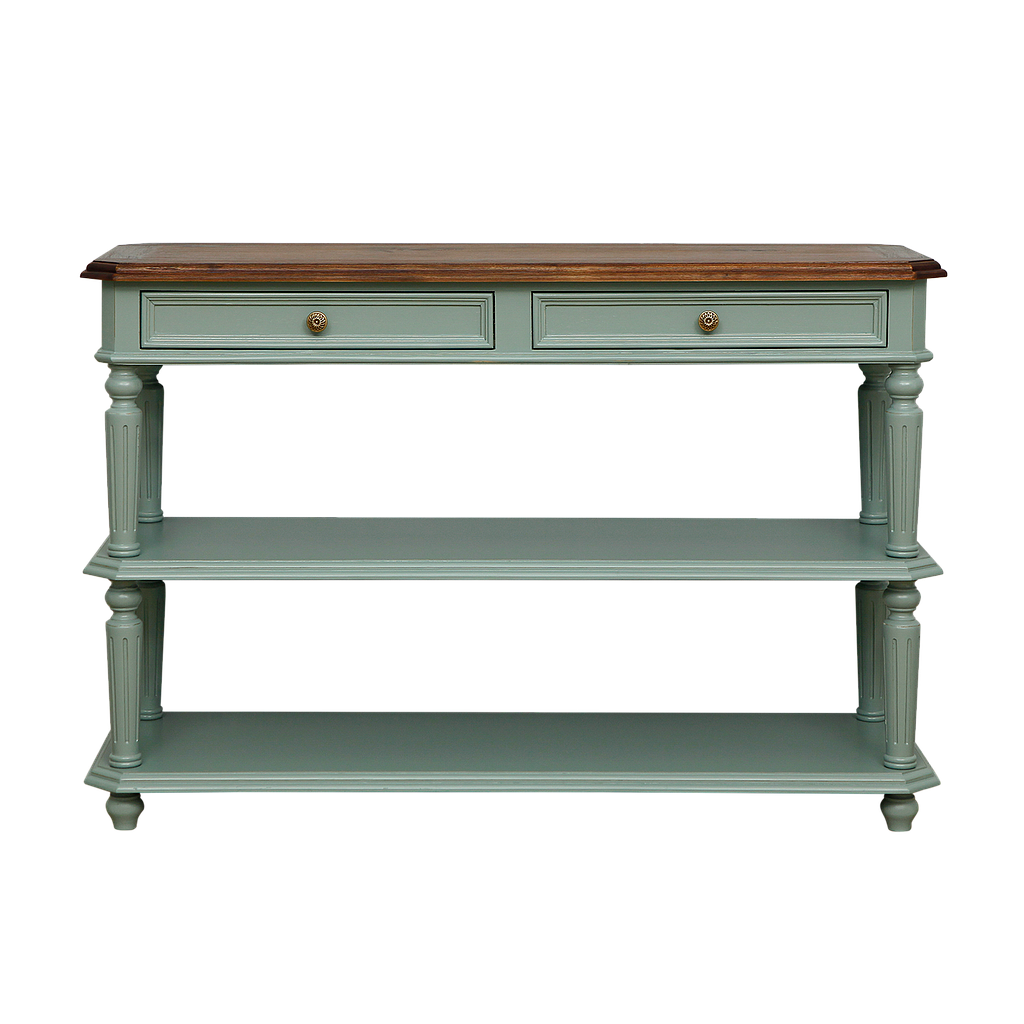 ANNE - Console table L120 - Brocante mint and Washed antic