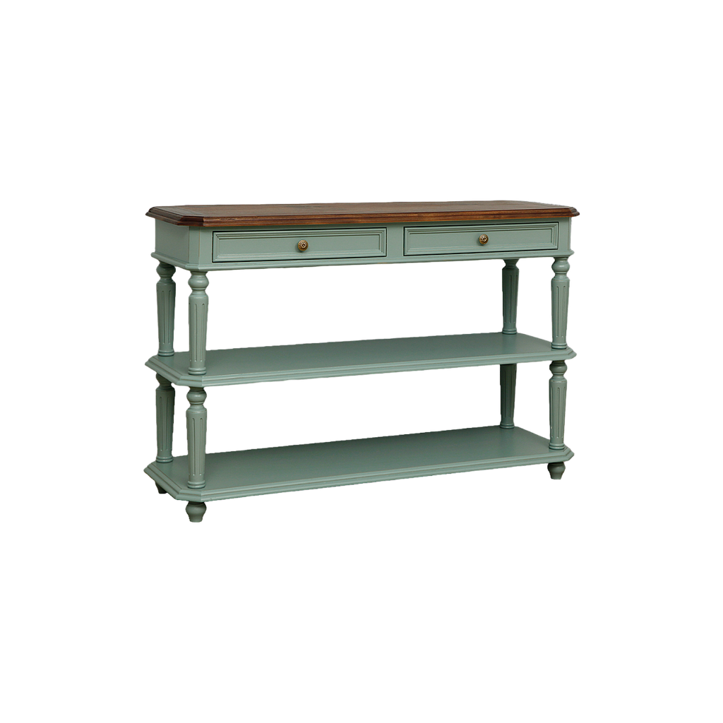 ANNE - Console table L120 - Brocante mint and Washed antic