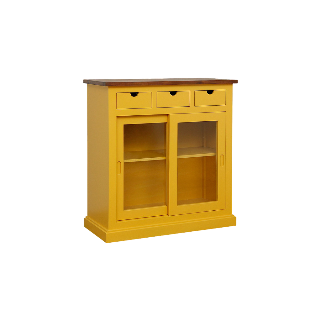 BOX - Sideboard L90 - Pineapple yellow and Washed antic