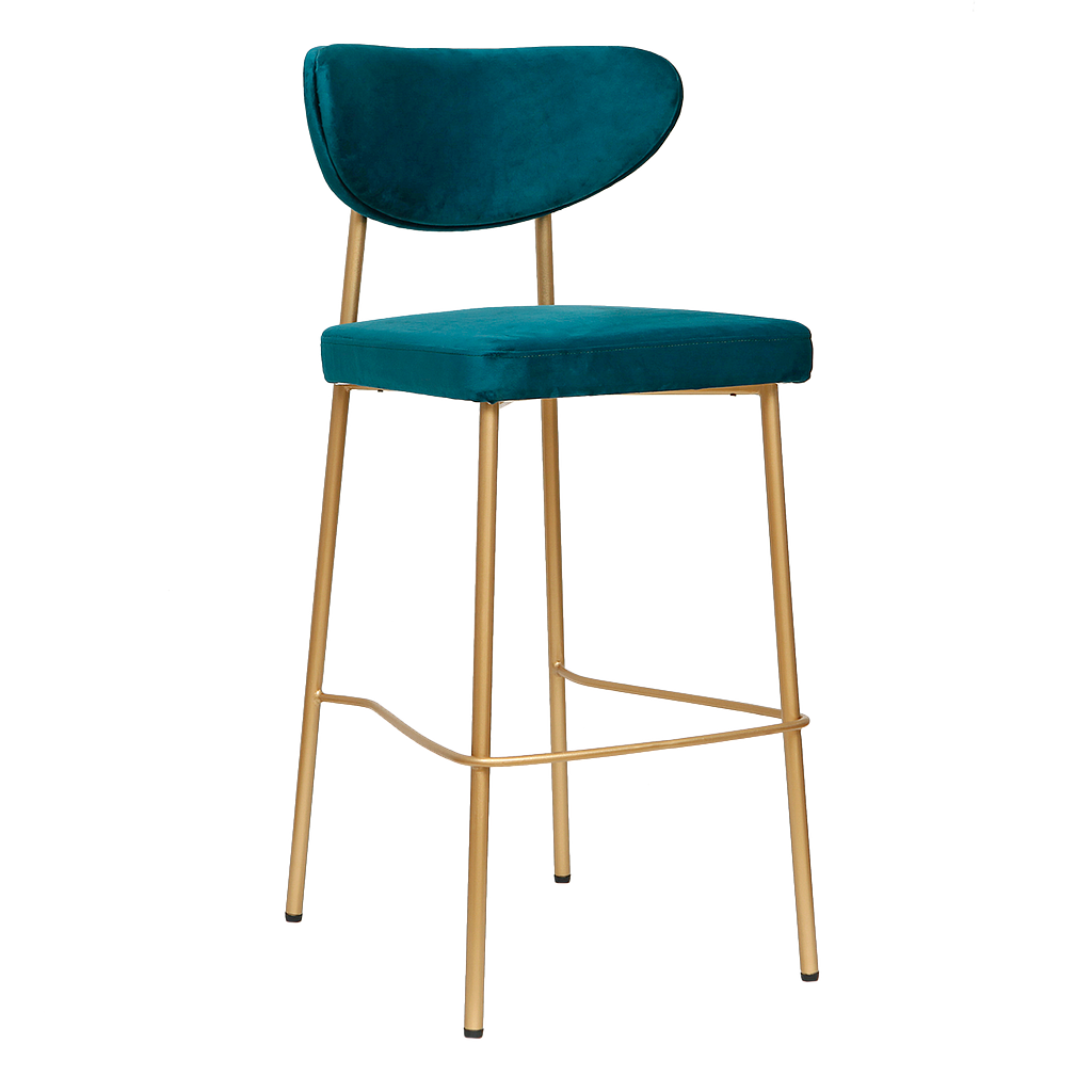 TORBEN - Bar chair H106 - Brass and Dark blue