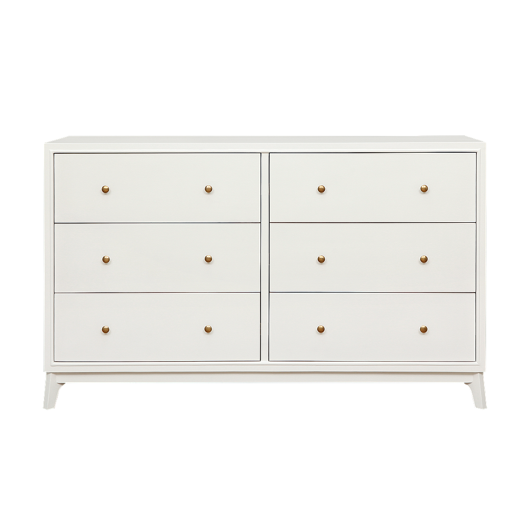 FELICITY - Chest of drawers L140 x H86 - Brushed white
