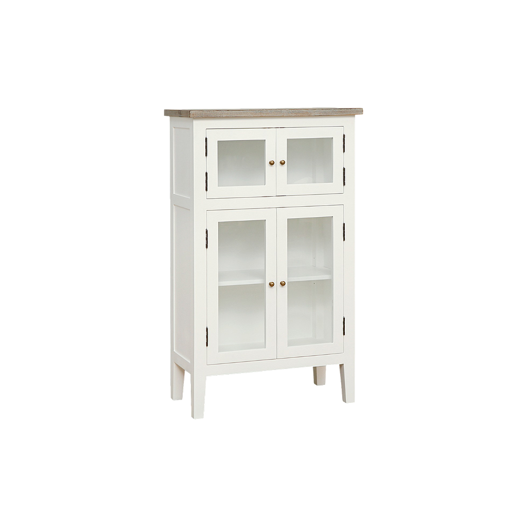 CORBIERES - Sideboard L65 x H110 - Brushed white and Whitened acacia