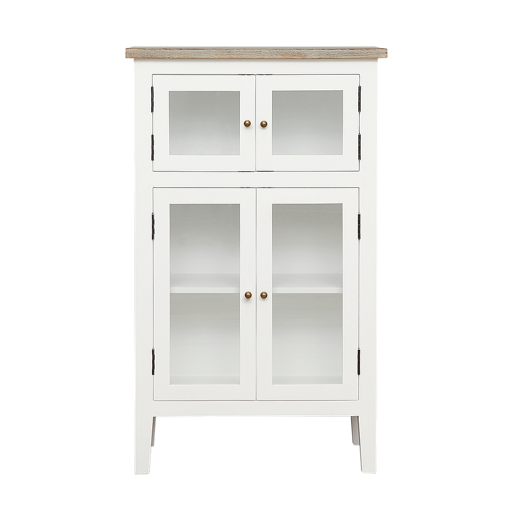 CORBIERES - Sideboard L65 x H110 - Brushed white and Whitened acacia