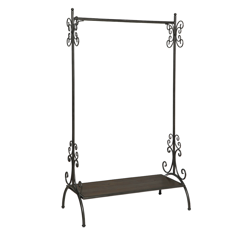 RIKKE - Clothes rail L100 - Vintage anthracite and Mokka