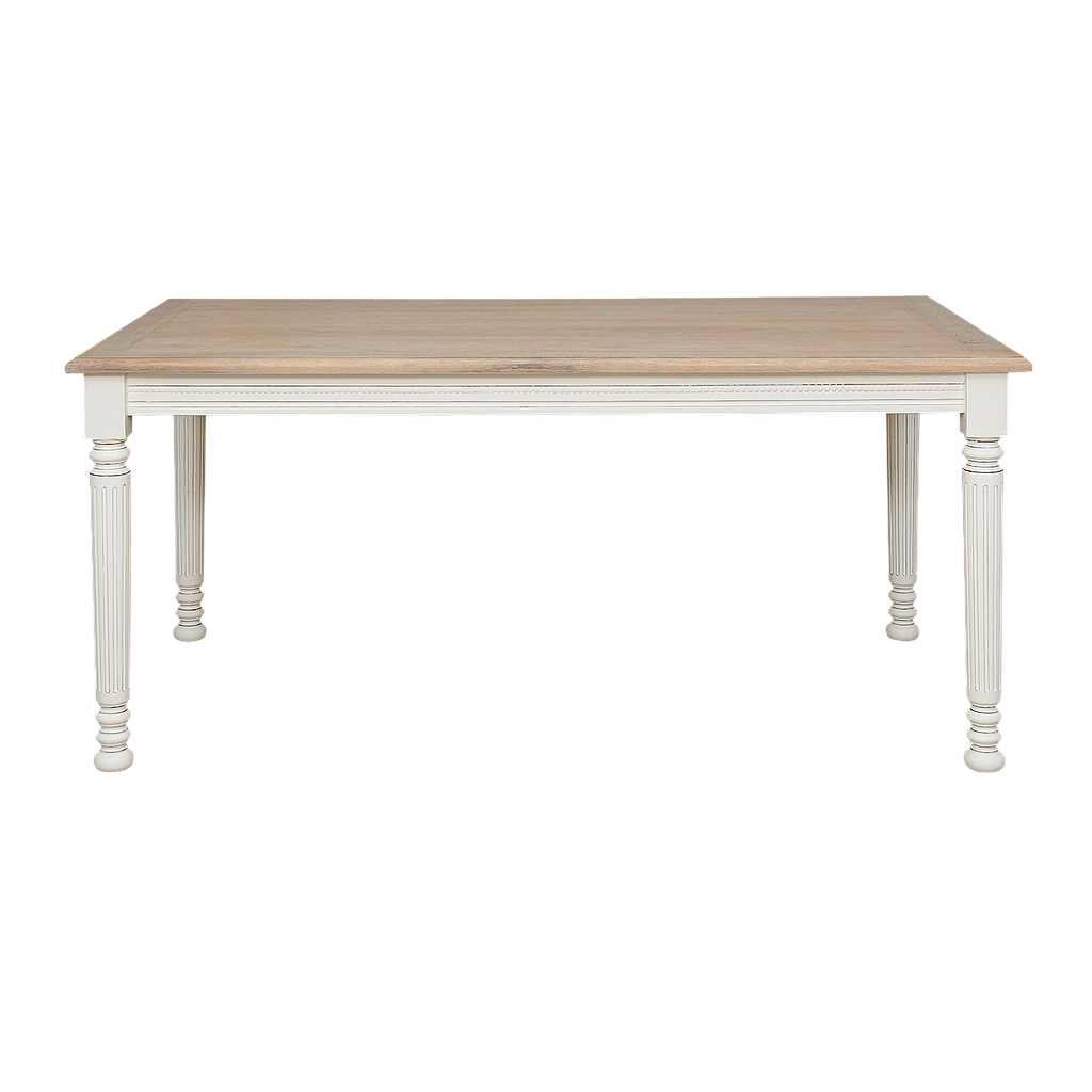 ORLEANS - Dining table L160 x W90 - Brocante white and Toffee