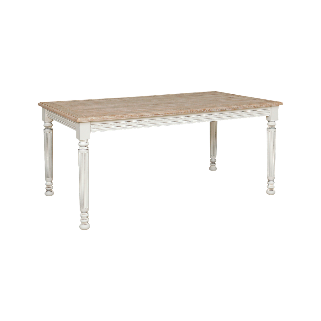 ORLEANS - Dining table L160 x W90 - Brocante white and Toffee