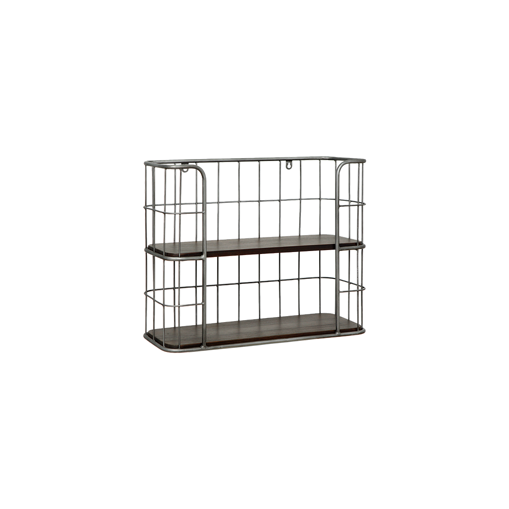 KEANE - Wall Shelf L55 - Vintage silver and Mokka