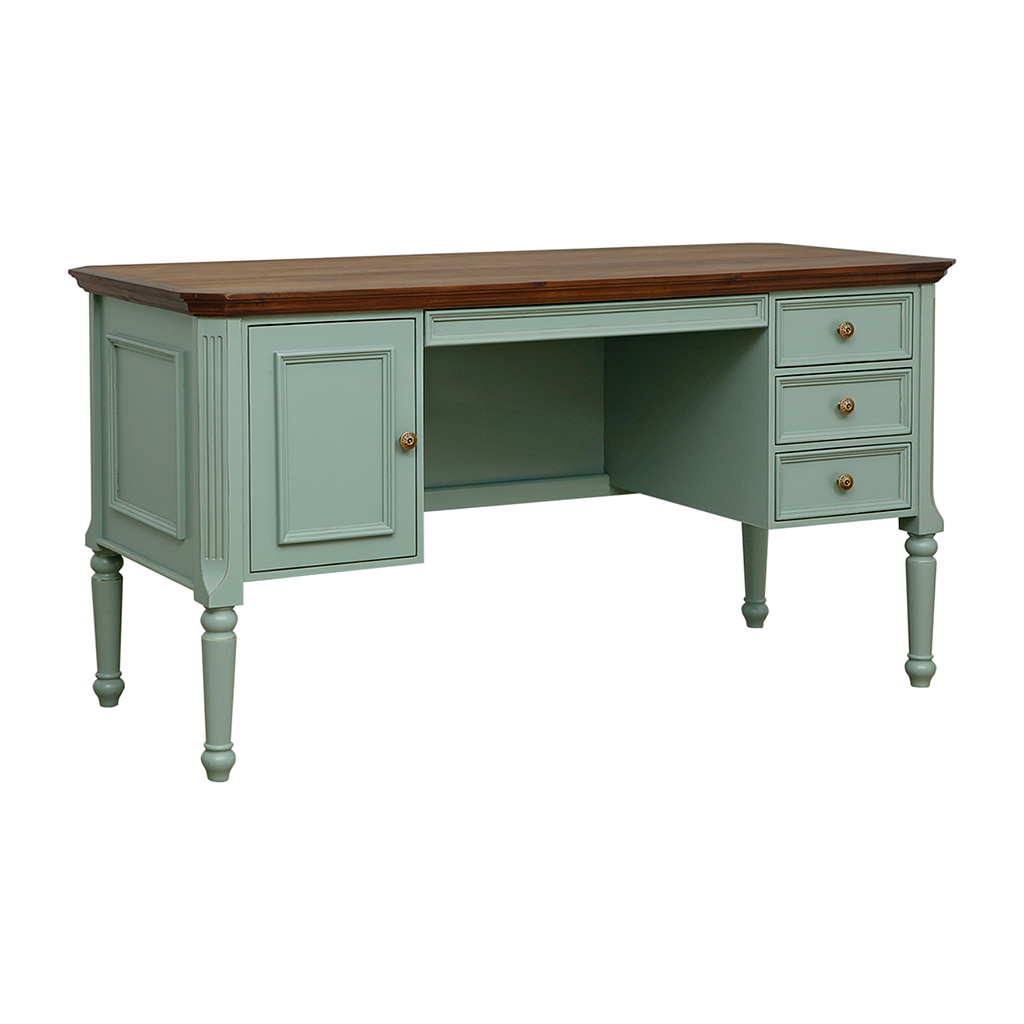 LISANDRO - Desk L140 x W60 - Brocante mint and Washed antic