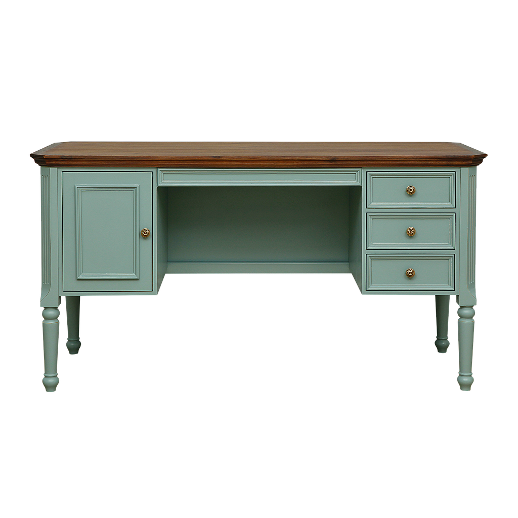 LISANDRO - Desk L140 x W60 - Brocante mint and Washed antic
