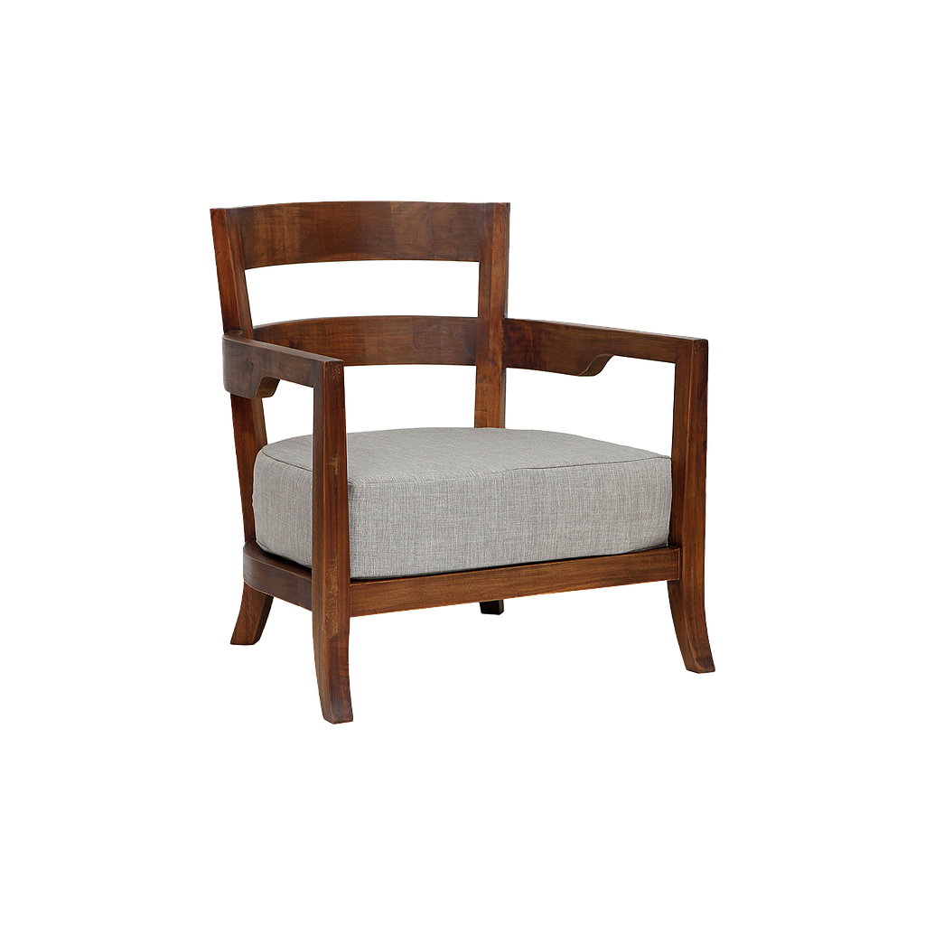 BAYA - Armchair L69 - Washed antic and Light grey cushion