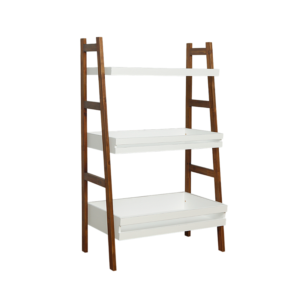 RACHEL - Shelf unit L90 x 150 - Washed antic and Brocante white