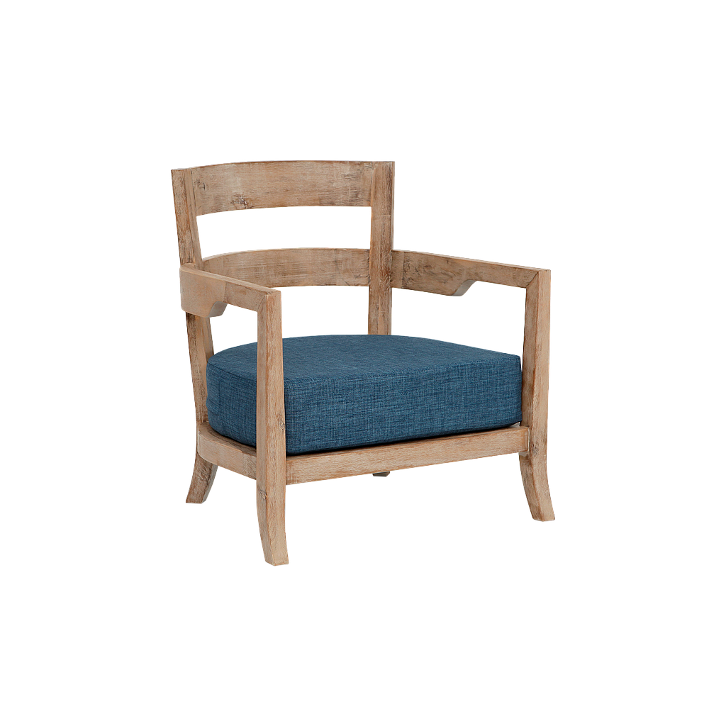 BAYA - Armchair L69 - Toffee and Blue cover
