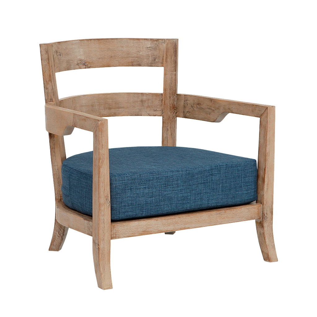 BAYA - Armchair L69 - Toffee and Blue cover