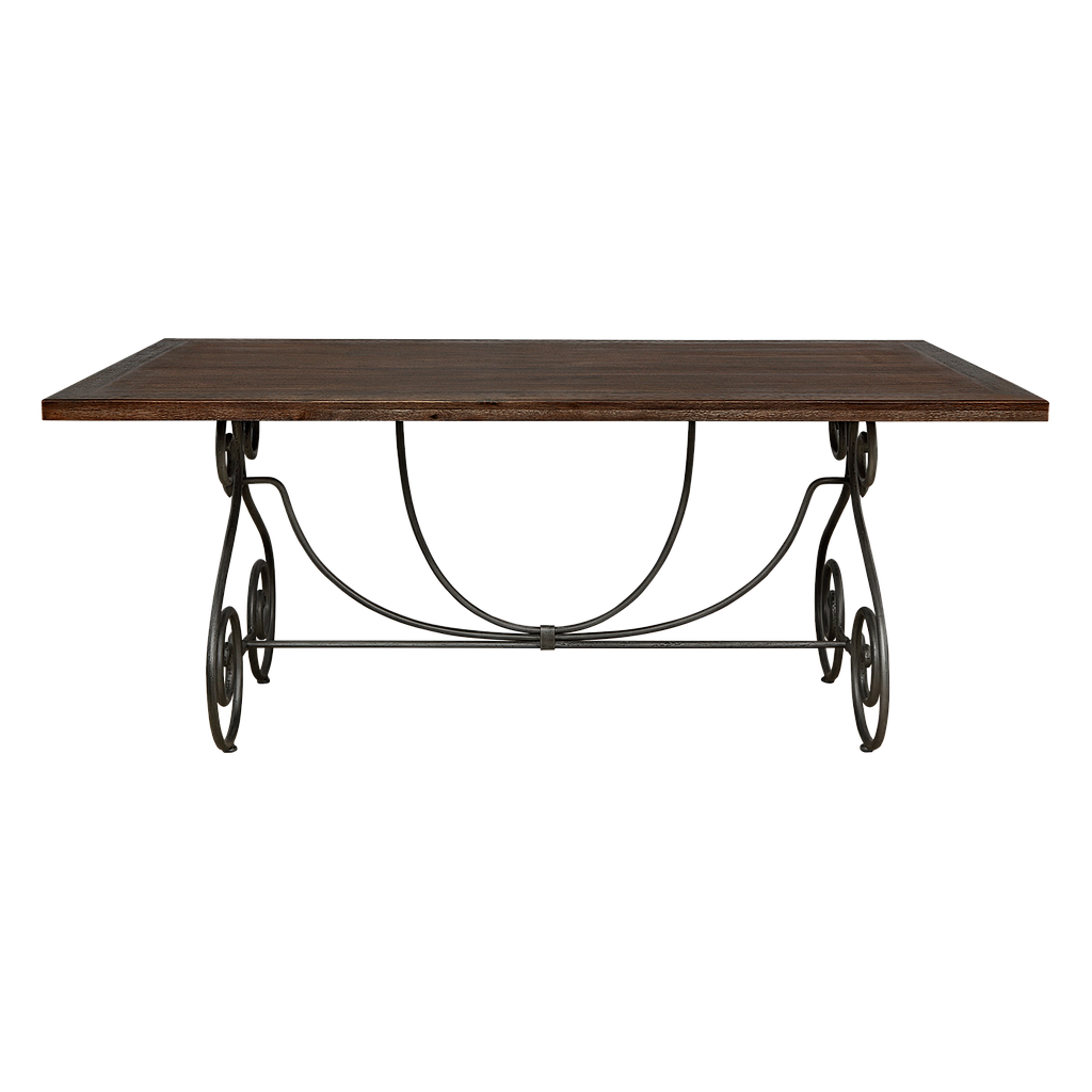 COEUR - Dining table L180 x W100 - Vintage anthracite and Dark aged