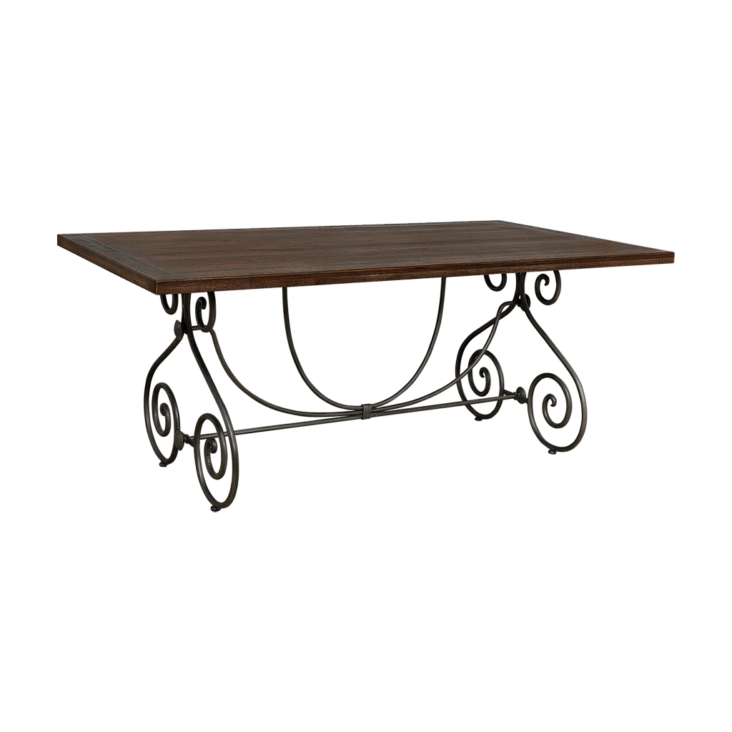 COEUR - Dining table L180 x W100 - Vintage anthracite and Dark aged