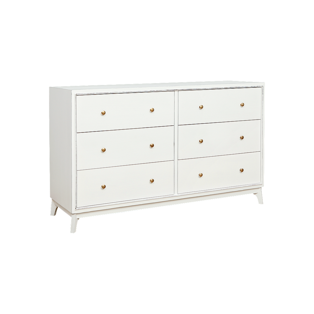 FELICITY - Chest of drawers L140 x H86 - Brocante white
