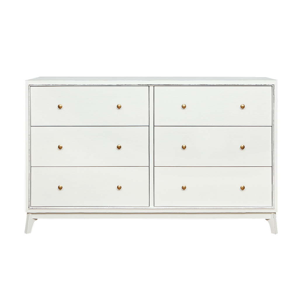 FELICITY - Chest of drawers L140 x H86 - Brocante white