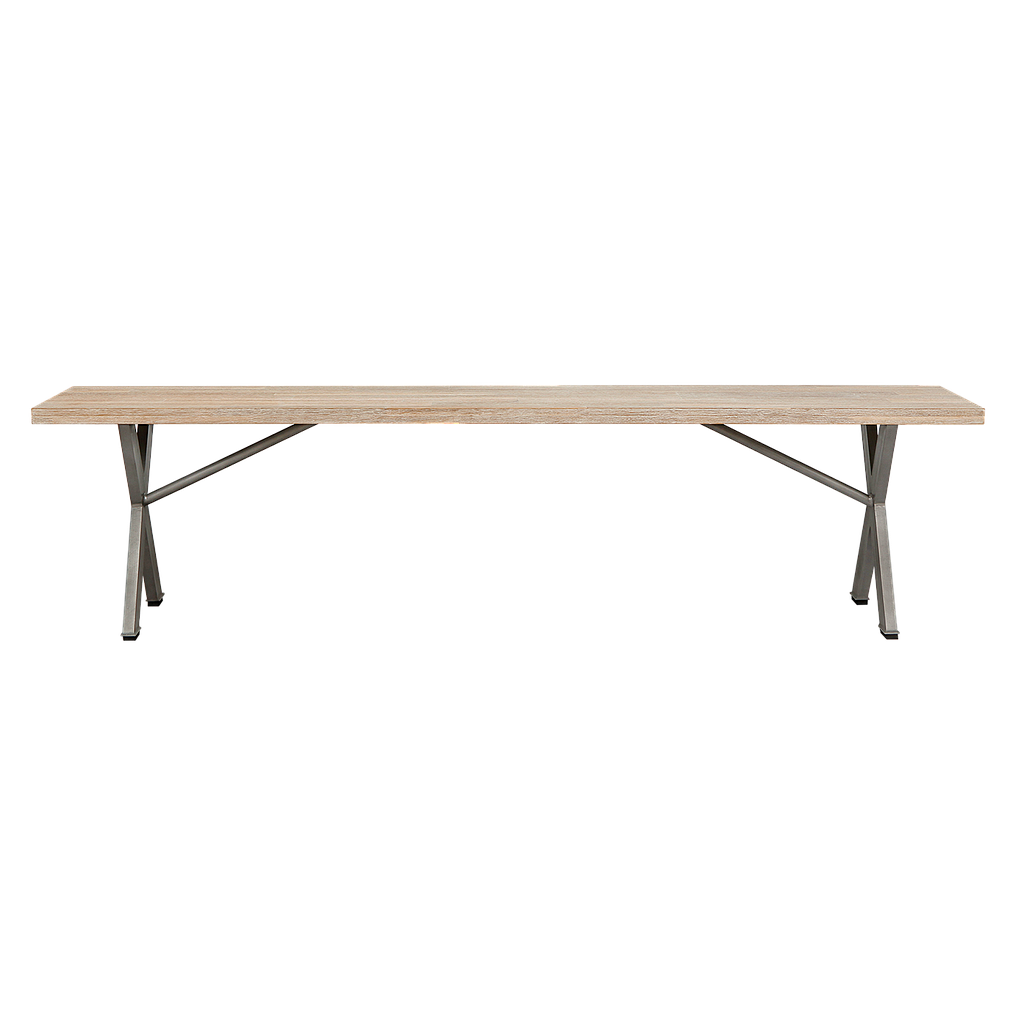 BALTIMORE - Bench L180 - Vintage silver and Whitened acacia