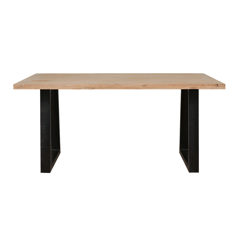 JADE - Dining table L160 x W90 - Matt black and Toffee
