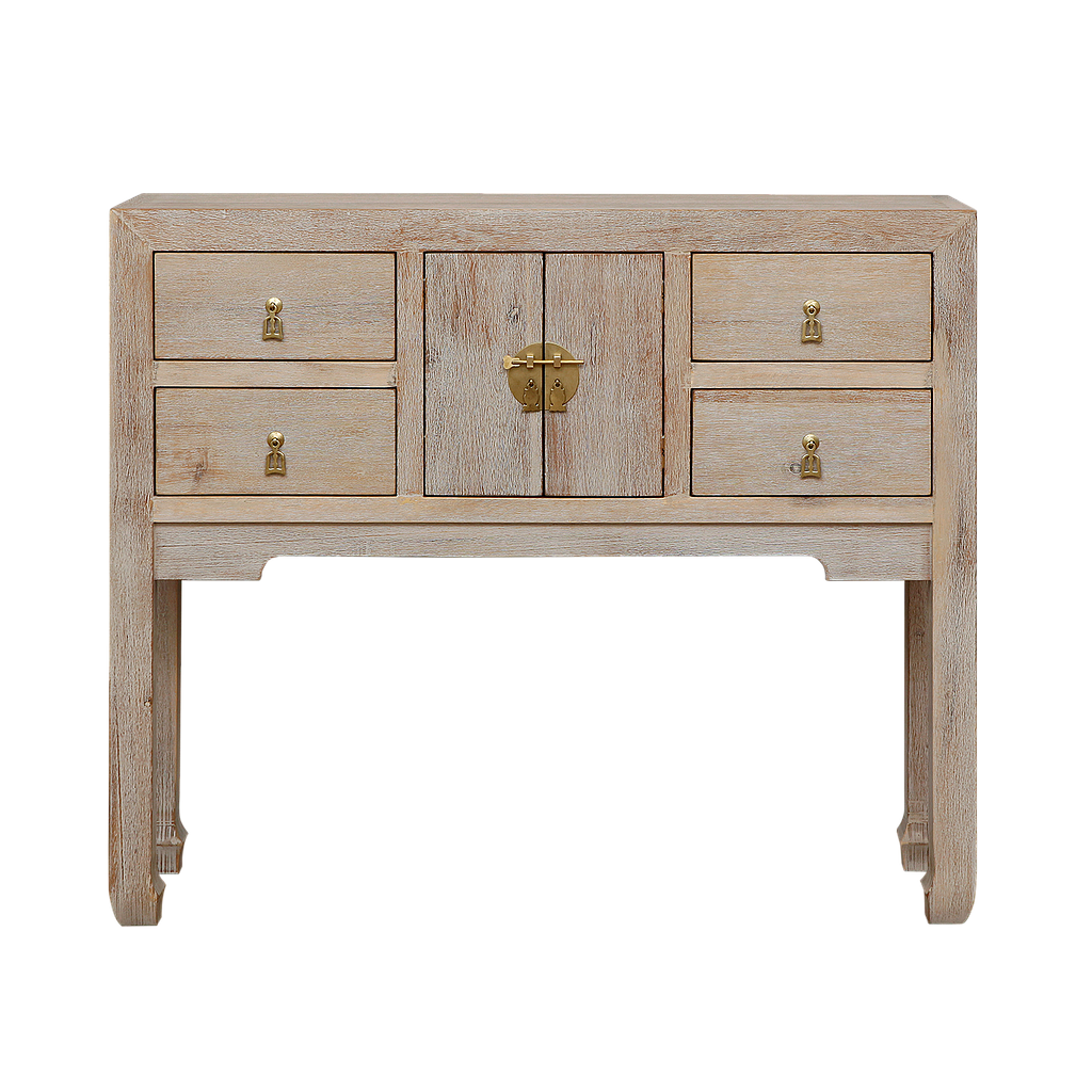 XIAN - Console table L100 - Whitened acacia