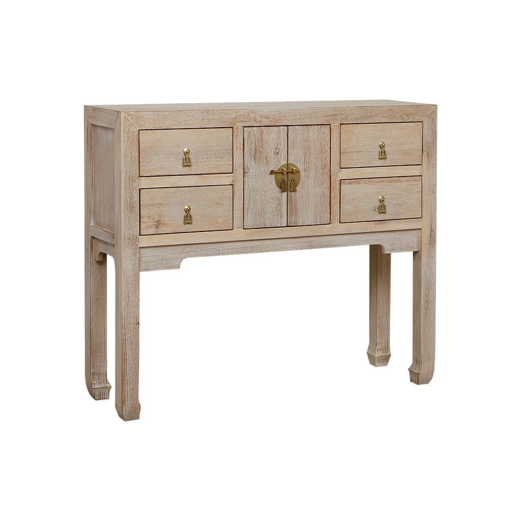 XIAN - Console table L100 - Whitened acacia