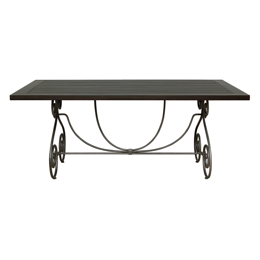 COEUR - Outdoor dining table L180 x W100 - Vintage anthracite and Dye Oiled