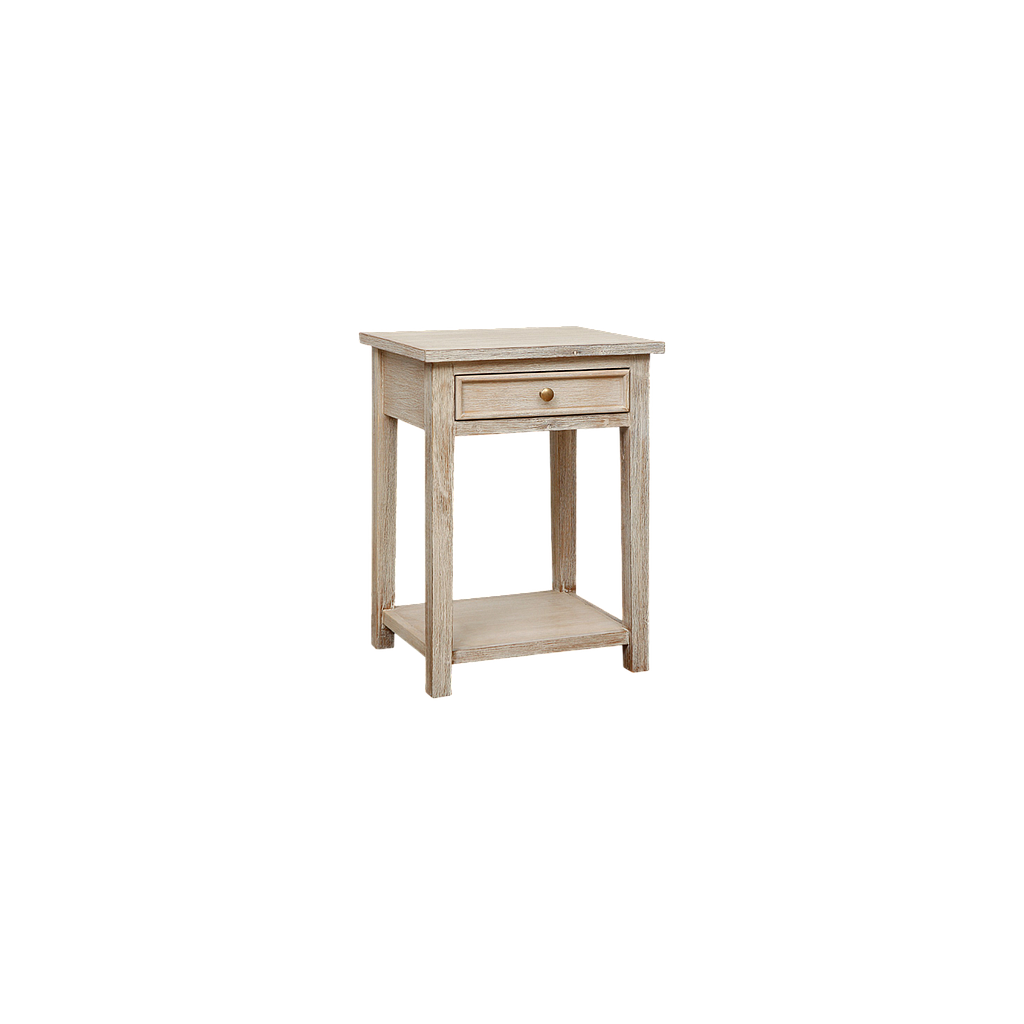ALES - Bedside table H60 - Whitened acacia