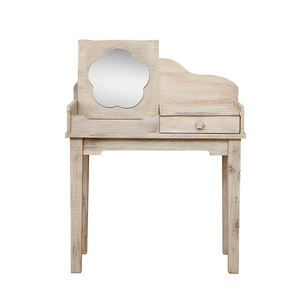 FLOWER - Dressing table L80 - Whitened acacia