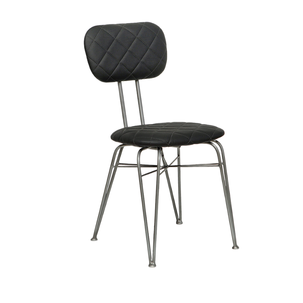 MARVIN - Chair - Vintage silver and Black cover