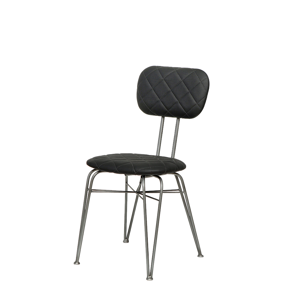 MARVIN - Chair - Vintage silver and Black cover