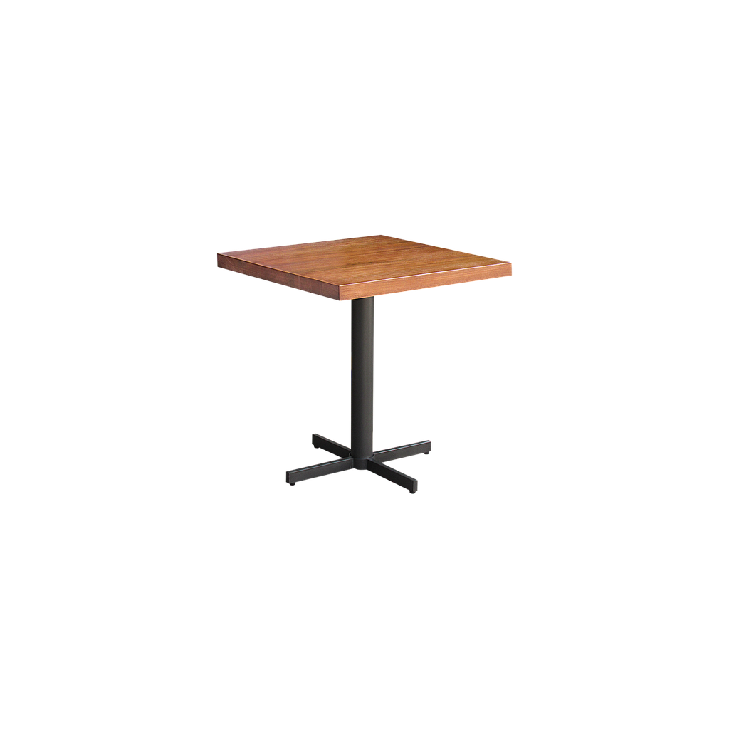 BRASSERIE - Brasserie table L70 x W70 - Matt black and Natural oak