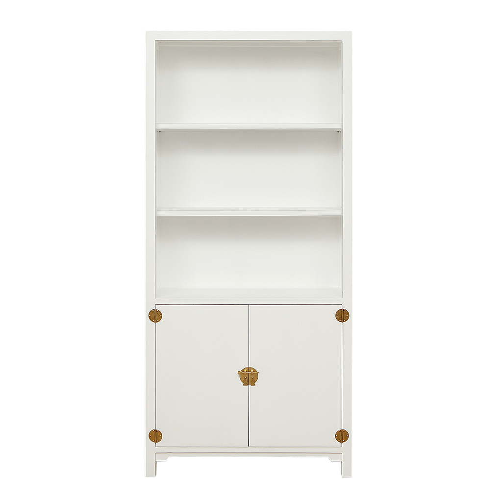 XIAN - Bookcase L90 x H200 - Brocante white