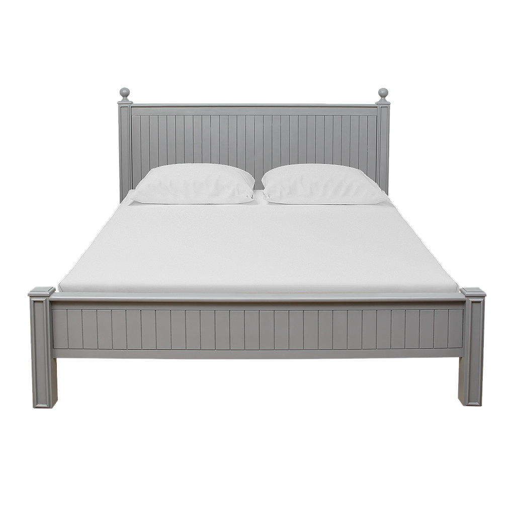 ALES - King size bed 180x200 - Pearl grey