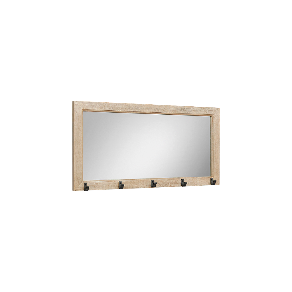 GRAHAM - Coat rack with mirror L90 - Toffee