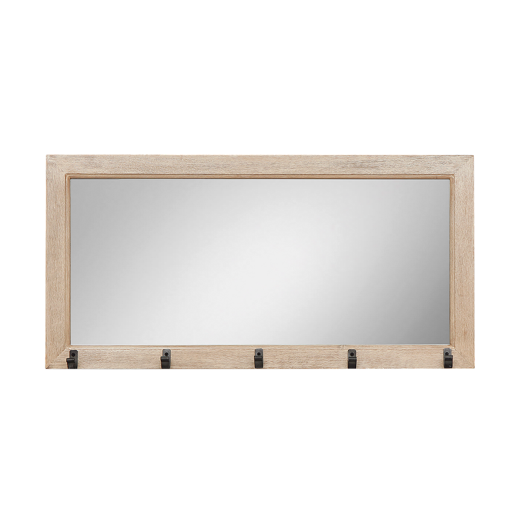GRAHAM - Coat rack with mirror L90 - Toffee