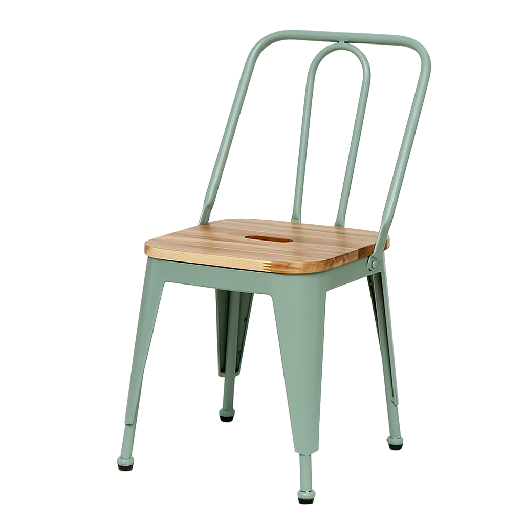 MARIUS - Kids chair / Seat H30 - Mint and Natural acacia