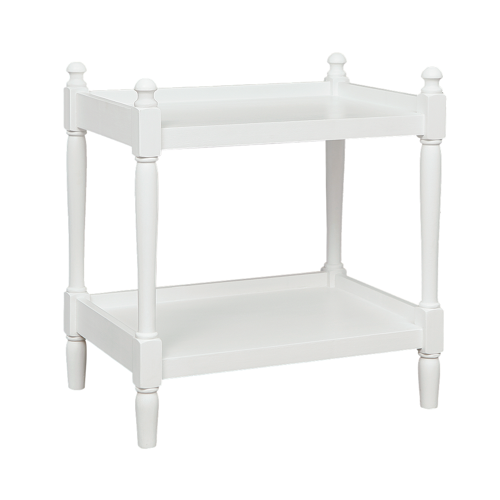 BRIANA - Side table L60 x H65 - Brushed white