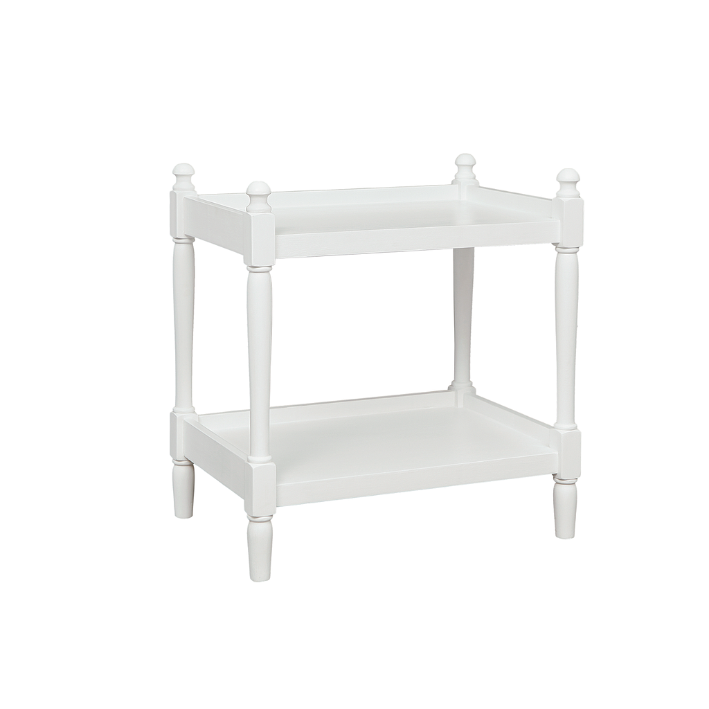 BRIANA - Side table L60 x H65 - Brushed white