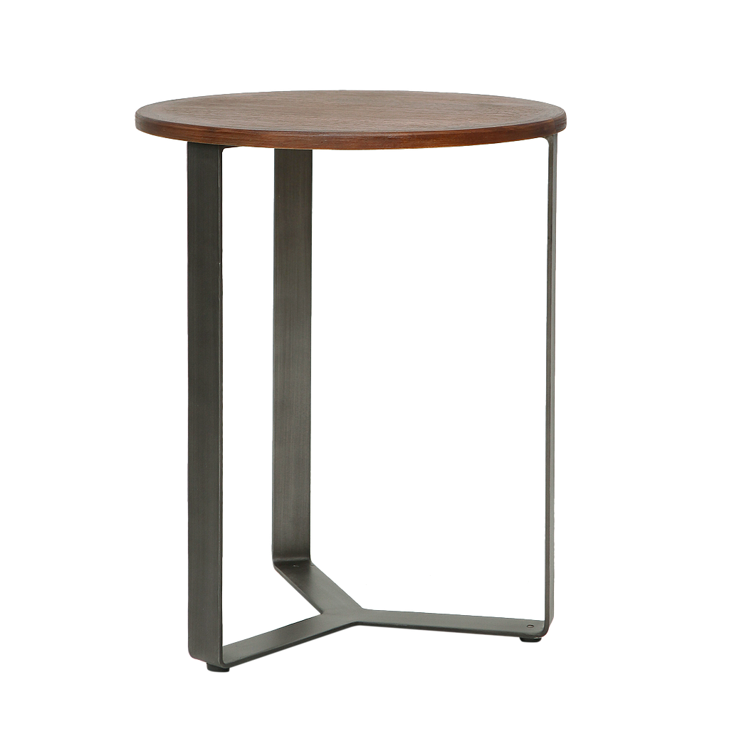 ILYES - Side table Diam.50 x H60 - Vintage anthracite and Washed antic