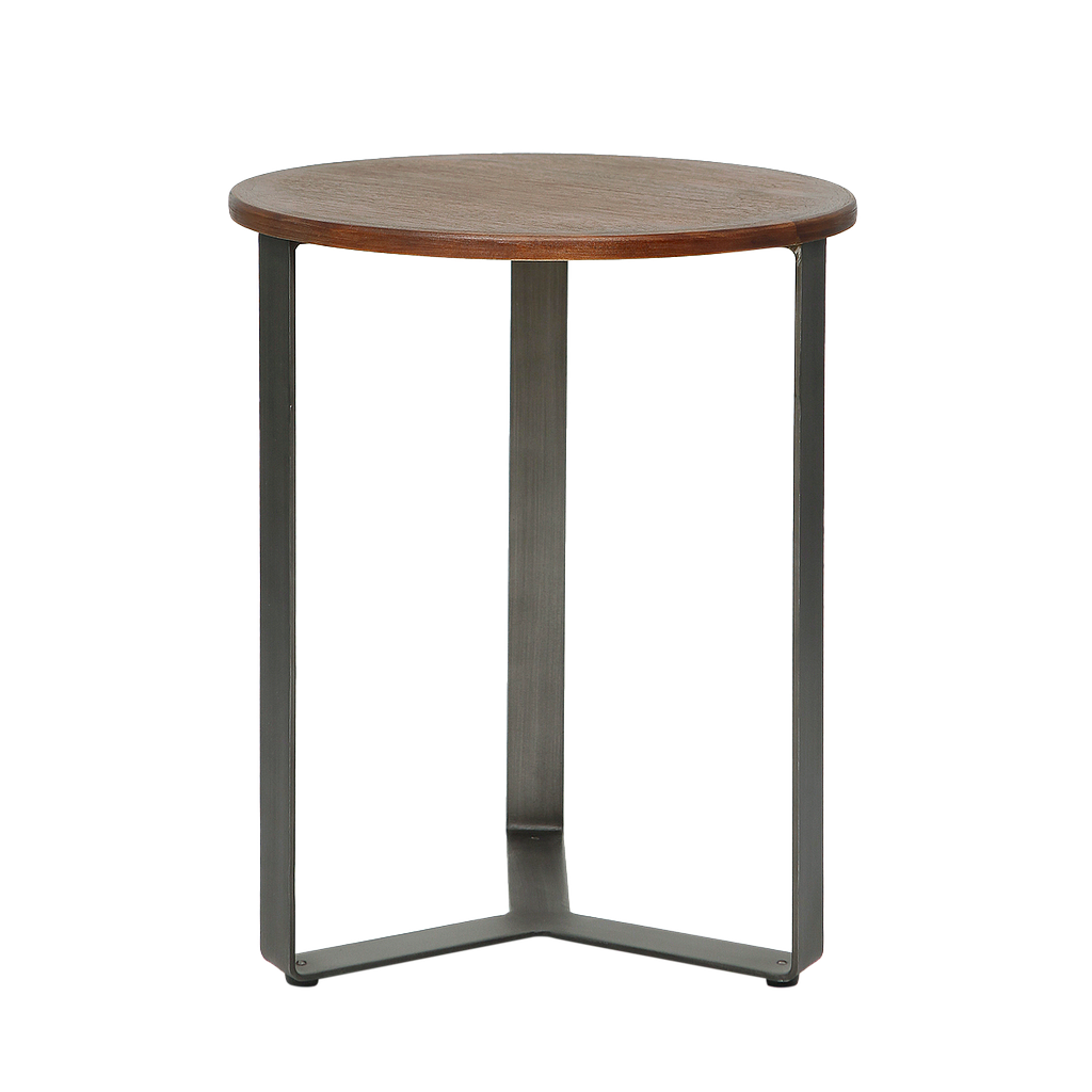 ILYES - Side table Diam.50 x H60 - Vintage anthracite and Washed antic