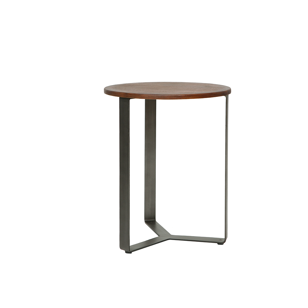 ILYES - Side table Diam.50 x H60 - Vintage anthracite and Washed antic