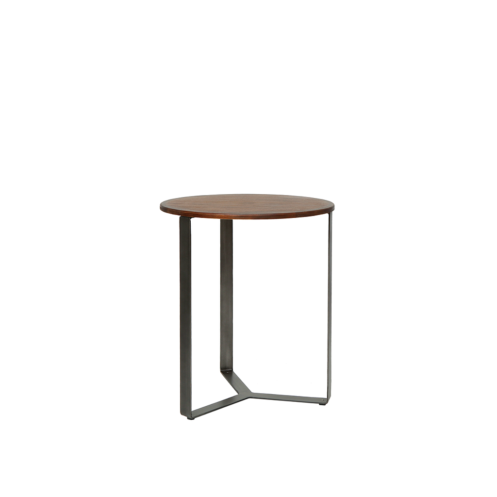 ILYES - Side table Diam.40 x H50 - Vintage anthracite and Washed antic