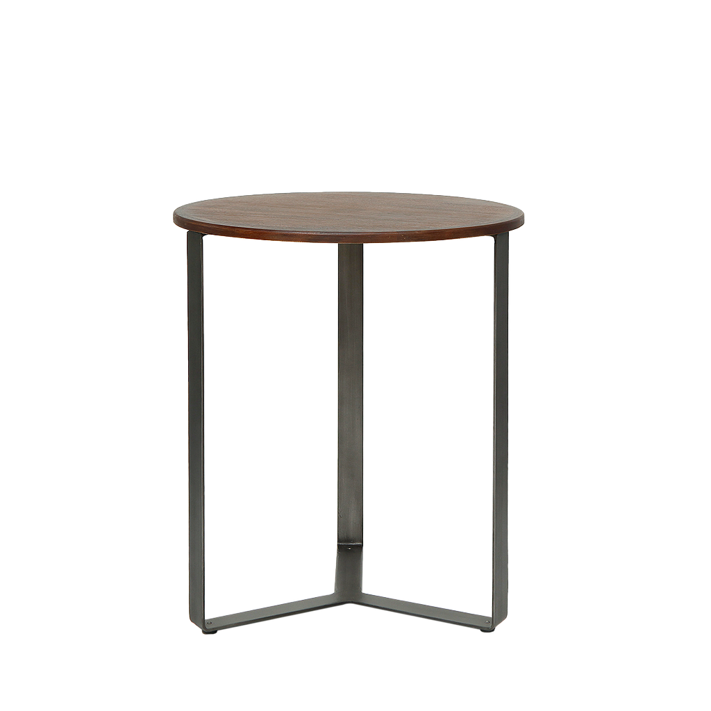 ILYES - Side table Diam.40 x H50 - Vintage anthracite and Washed antic
