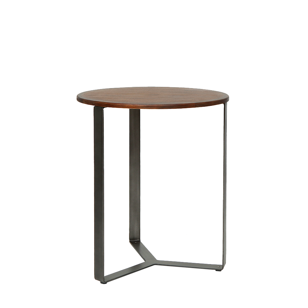 ILYES - Side table Diam.40 x H50 - Vintage anthracite and Washed antic